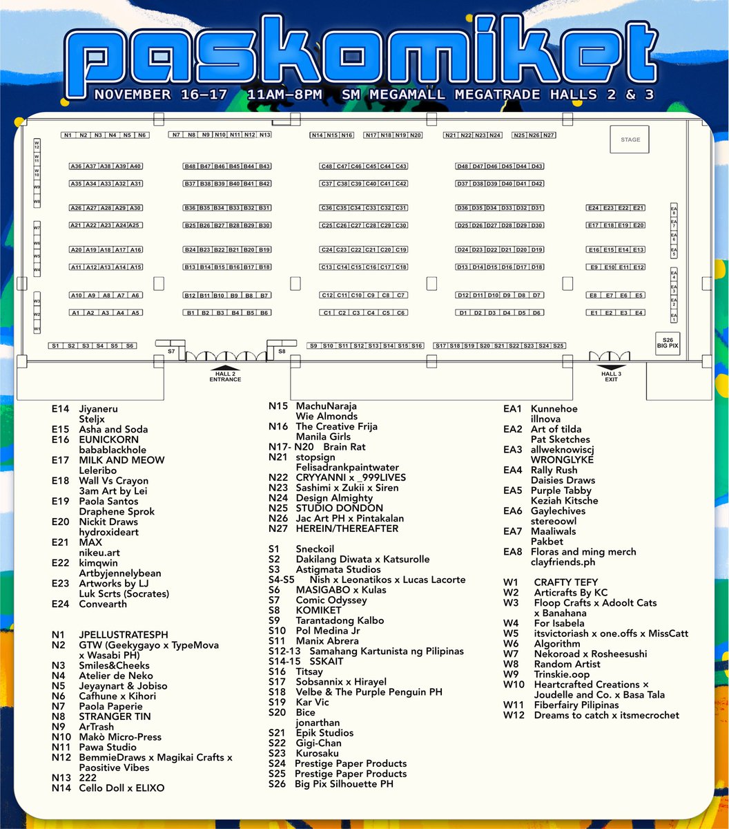 PASKOMIKET IS COMING TO TOWN! Whether you're naughty or nice, #supportlocalcreators and do your Christmas shopping from komiks, zines, stickers, prints, art, and crafts! Be ready for the Christmas rush at PASKOMIKET, Nov 16-17, 11AM to 8PM, SM Megamall Megatrade Halls 2&amp;3! 👋🤶🧝‍♂️