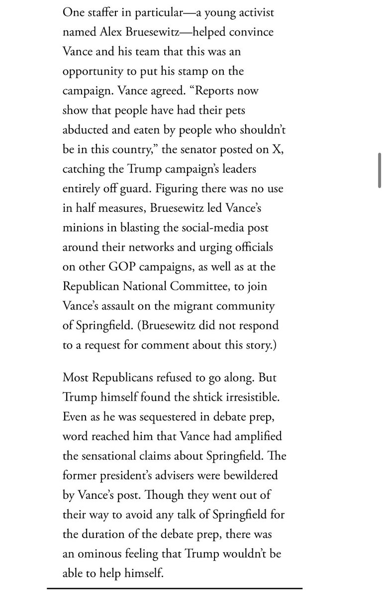 DC_DeWitt's tweet photo. Incredible backstory from @TimAlberta on how Ohio U.S. Sen. J.D. Vance wanted to put his mark on the campaign and created a firestorm over Springfield Ohio. (It led to more than 33 bomb threats and other threats of violence to the city and its leaders.)

https://t.co/VmGYWtAVEE https://t.co/9rW4LkiT2x