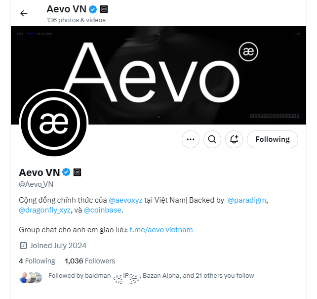 Airdrop 150 đô cho 10 anh em lấy lộc lúc thị trường điều chỉnh.

Điều kiện cực kì đơn giản:

- Follow <a href="/Aevo_VN/">Aevo VN</a> <a href="/J0shxx79/">Lighter Update</a>

. Và join vào group telegram Aevo VN: t.me/aevo_vietnam

- Tag 3 người bạn vào post và retweet lại post này. Không cần cmt ví.

Sau khi