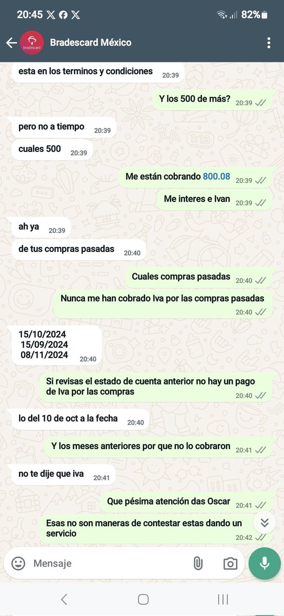 wolfnejo's tweet photo. @bradescardMx es correcto que tus ejecutivos te bloqueo por una mala atención y querer levantar una queja, por 30 centavos están cobrando 800 pesos de intereses  @condusef @Profeco @CondusefMX https://t.co/3RKcKw3Rss