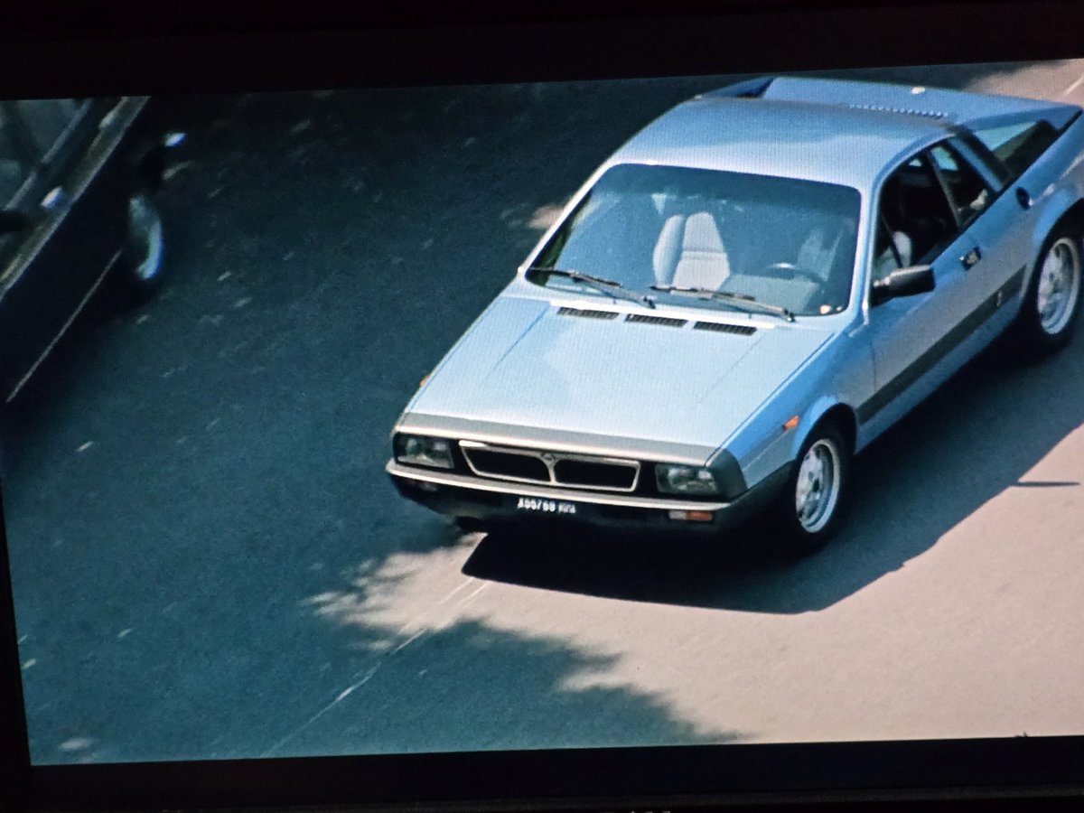 Hemichanga's tweet image. Watching Tenebrae from 1982, it's so wild to spot a Lancie Scorpion in a movie as casual traffic.