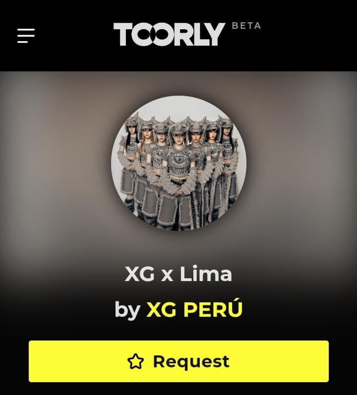 xgperu_'s tweet photo. ¡Hola ALPHAZ de PERÚ 🐺🇵🇪, les traigo idea!
@TOORLY me contactaron para poder hacer una request,aceptado el reto para que XG pueda presentarse en Perú en el futuro
📌Este el link de la request: https://t.co/pX5dmo35wk
#requestontoorly #toorly #XGWorldTour2024_LATAM #XG_IN_PERU https://t.co/67pS25z62O