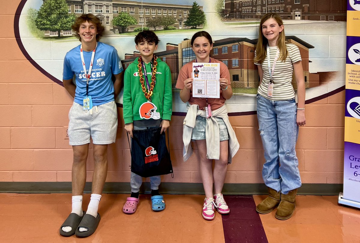 mrskilgore205's tweet photo. Harding Spotlight Students from First Quarter! Congratulations on being kind and all around great human beings!  💛💜💛💜 @LkwdHarding @LkwdSchools https://t.co/SAnDOEdvQM