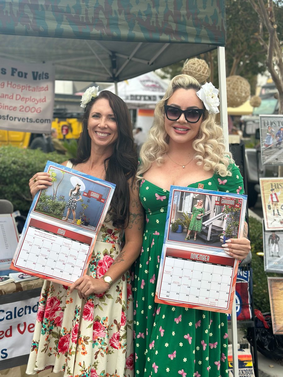 PinUpsForVets's tweet photo. MISS MAY AND MISS NOVEMBER- both USMC Vets! Sarah &amp; Shannon pose with their own calendar months. Thank you both for your service in the U.S. Marine Corps! 🫡🇺🇸

Be sure to get your 2025 calendar at https://t.co/SSw2eH31OM 💛 https://t.co/bXablMZAQd
