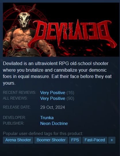 NeonDoctrine's tweet photo. 10 MORE UNTIL 100 REVIEWS!!!!
Please play and leave a review, as it helps indie devs a lot!🥺 ❤️
#devilated #indiegame #gamedev https://t.co/TqL9YhoLVG