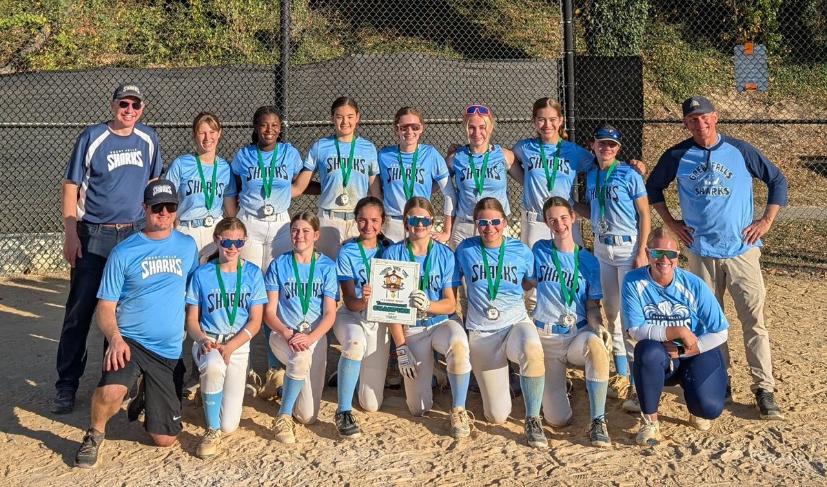 CoachMeganX's tweet photo. Another tournament win! Some unexpected things thrown at us this weekend but nothing stops these girls from playing hard and getting the job done! Always proud them! Go Sharks 🦈🌟 @GFSharks @GFSoftball https://t.co/icOiMUi5Tf