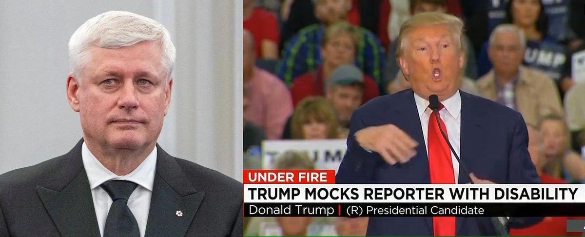 If you've never questioned Stephen Harper's morals and judgment, just remember that he recently endorsed the uncouth festering carbuncle you see on the right. 👇

Didn't you, <a href="/stephenharper/">Stephen Harper</a>?

#cdnpoli 🇨🇦