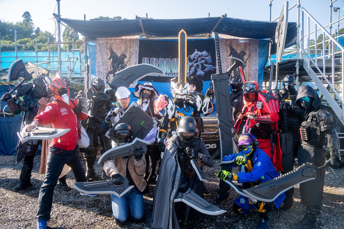 BKgGInadKnIe3af's tweet image. #ARMOR祭2024 #ムラサメギア
自分が作り出した子供達(武器)に囲まれる時が来るとは！
📸 chihiroさん(@cam_video_photo )