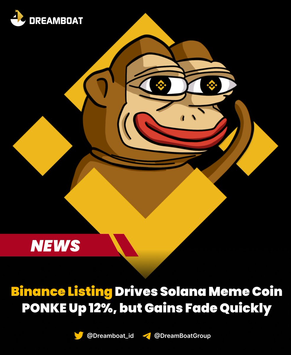Earlier today, Binance announced the listing of the Solana-based meme coin  Ponke (PONKE) on its futures market, driving its price up by 12% within  minutes. You can check it out here https://t.co/Xa7ZI4Fb7M #