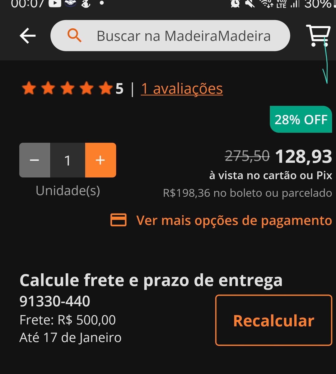 Lucasarcega's tweet photo. "Barato desse jeito só falta dizer que o frete vai ser 500 conto"
Era exatamente 500 conto... https://t.co/xaLcGg1V8n