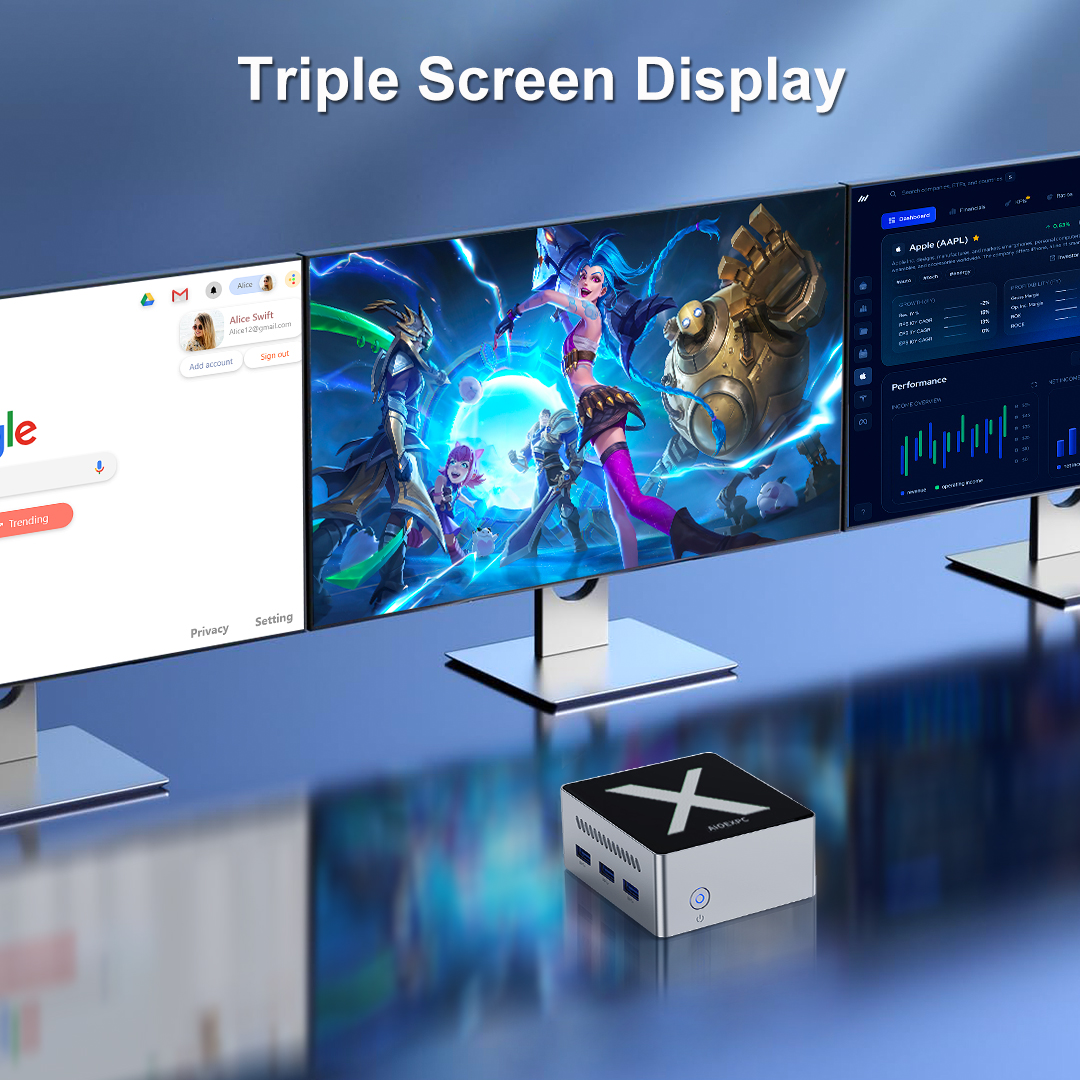 aloexpc10489's tweet image. Are you tired of conventional PC taking up too much space? The Aioexpc XMini PC supports Support Upgraded Interface &amp;amp; VESA Bracket/4K Triple Display, allowing you to easily connect to three monitors. 💻📷 📷 
Visit Bio Apply $40 coupon : amzn.to/3AGq5it
#XminiPC #Aioexpc