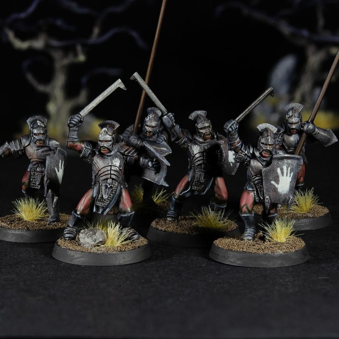 AwoniyiO7910's tweet photo. Isengard Warriors. What a horrible bunch of bastards. \n\n#mesbg #middleearthstrategybattlegame #paintingmesbg #paintingwarhammer #warhammercommunity #isengard #lordoftherings #tabletopgaming #paintingminiatures #wargaming #urukhai #urukhaiberserker #orktober #orctober https://t.co/mkcdYqO95m
