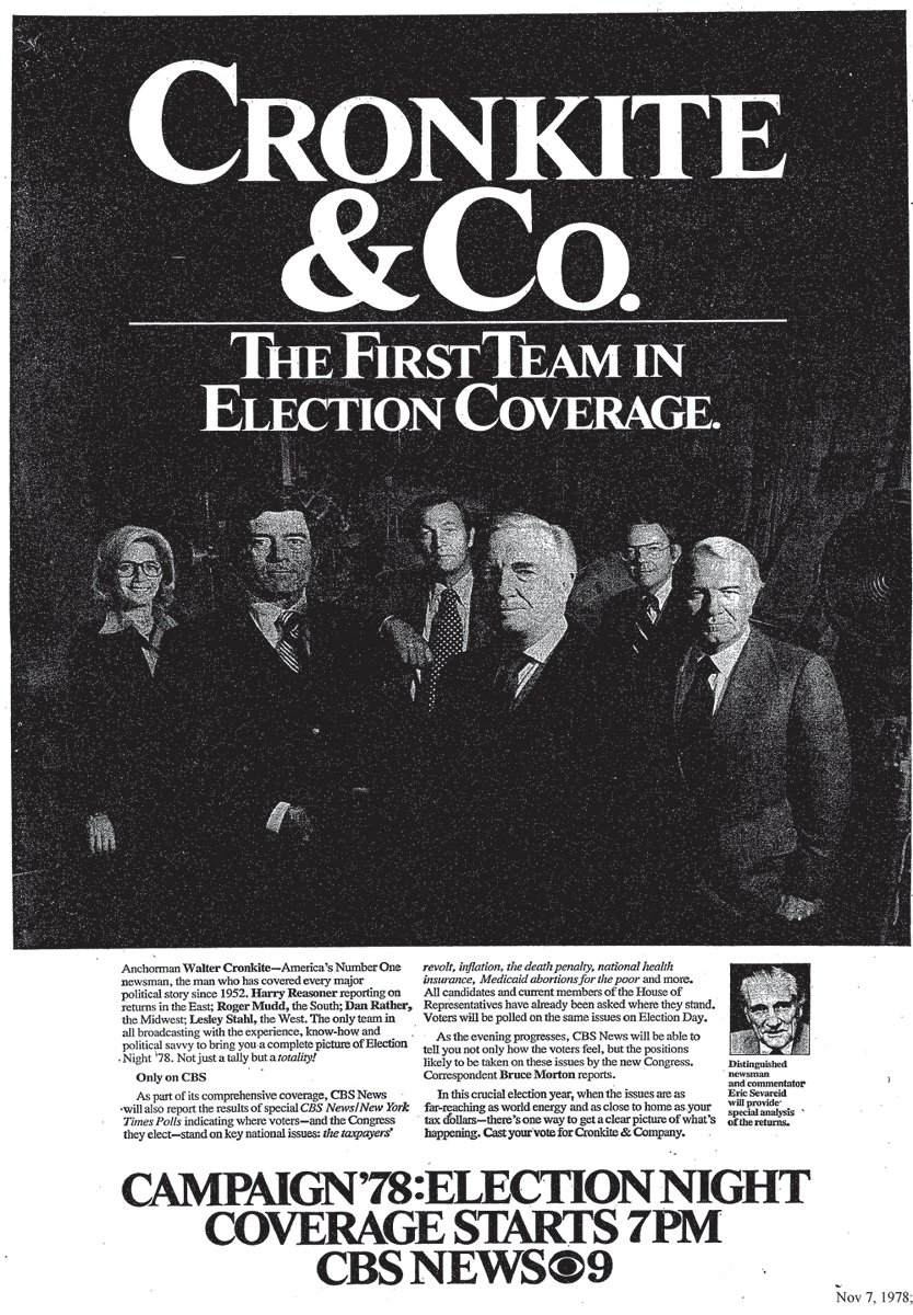 Campaign '78: Election Night - WDVM-TV | Washington, D.C. (1978) 

(📸 The Washington Post)