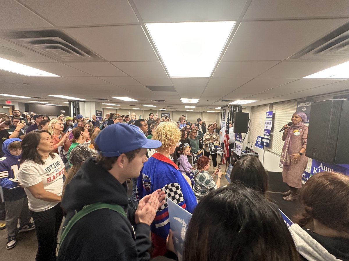 IlhanMN's tweet photo. Less than 24 hours left of GOTV - This weekend we knocked more than 21,000 doors across CD5. Every conversation matters.

These past two days we've been doing all we can to reach voters:
- Launched 5 door knocks
- Co-hosted multiple senior outreach events
- Kicked-off Midnight Madness

Go to https://t.co/M4nz2jdavw to find your polling place.