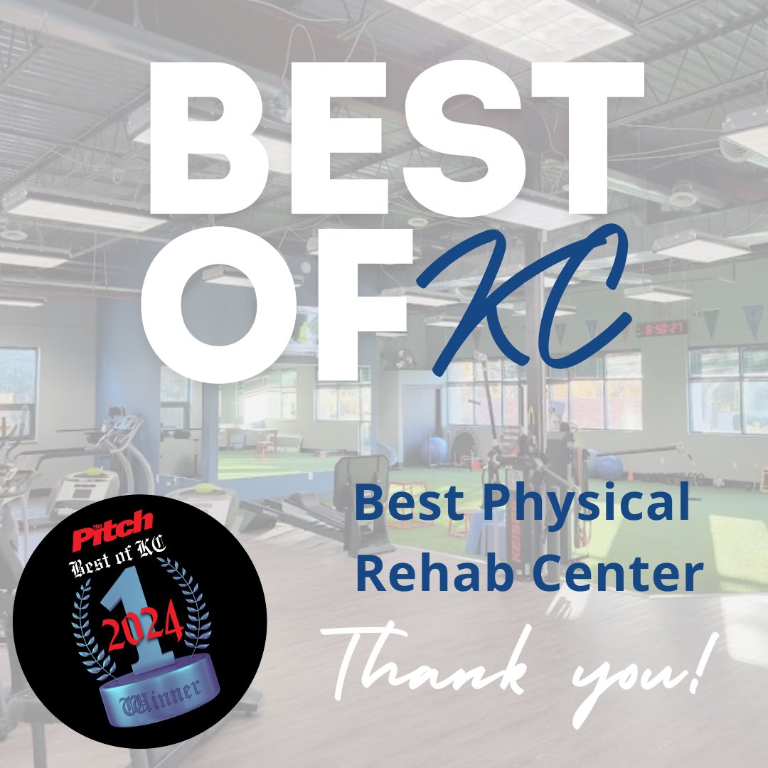 KC Rehab was voted the Best Physical Rehab Center! Thank you to our wonderful patients and those that took the time to vote for us. We’re excited to continue helping patients around Kansas City get better…BETTER! #kcrehab #getbetterbetter #bestofkc24