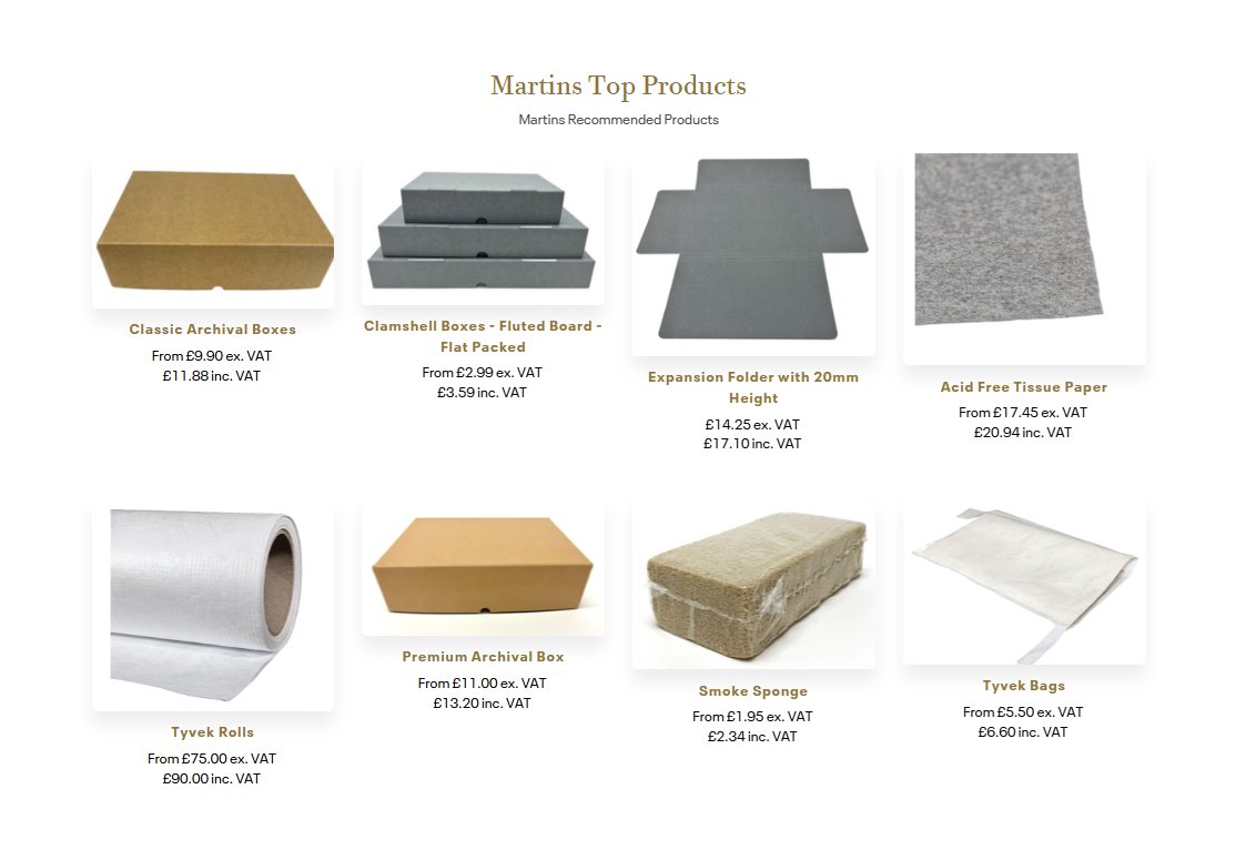 Our GM Martin Stammberger regularly reviews our product range. Check out his latest top eight contenders - choose from folders, boxes, bags &amp; our legendary smoke sponge. #conservation #preservation #archivist #conservator #librarian #heritage #history