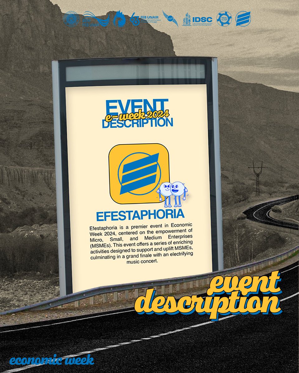 Buckle up for #EconomicWeek2024! Discover what’s in E-week with events like SOSACT🧑‍🤝‍🧑, IDSC🏆, and Efestaphoria🎸. Each bringing unique experiences to empower and inspire. Join us on this epic journey and stay tuned for more! 🤩🎉

#BringTheEpiphany #ImFactful #FEBSatu #UNAIRHebat