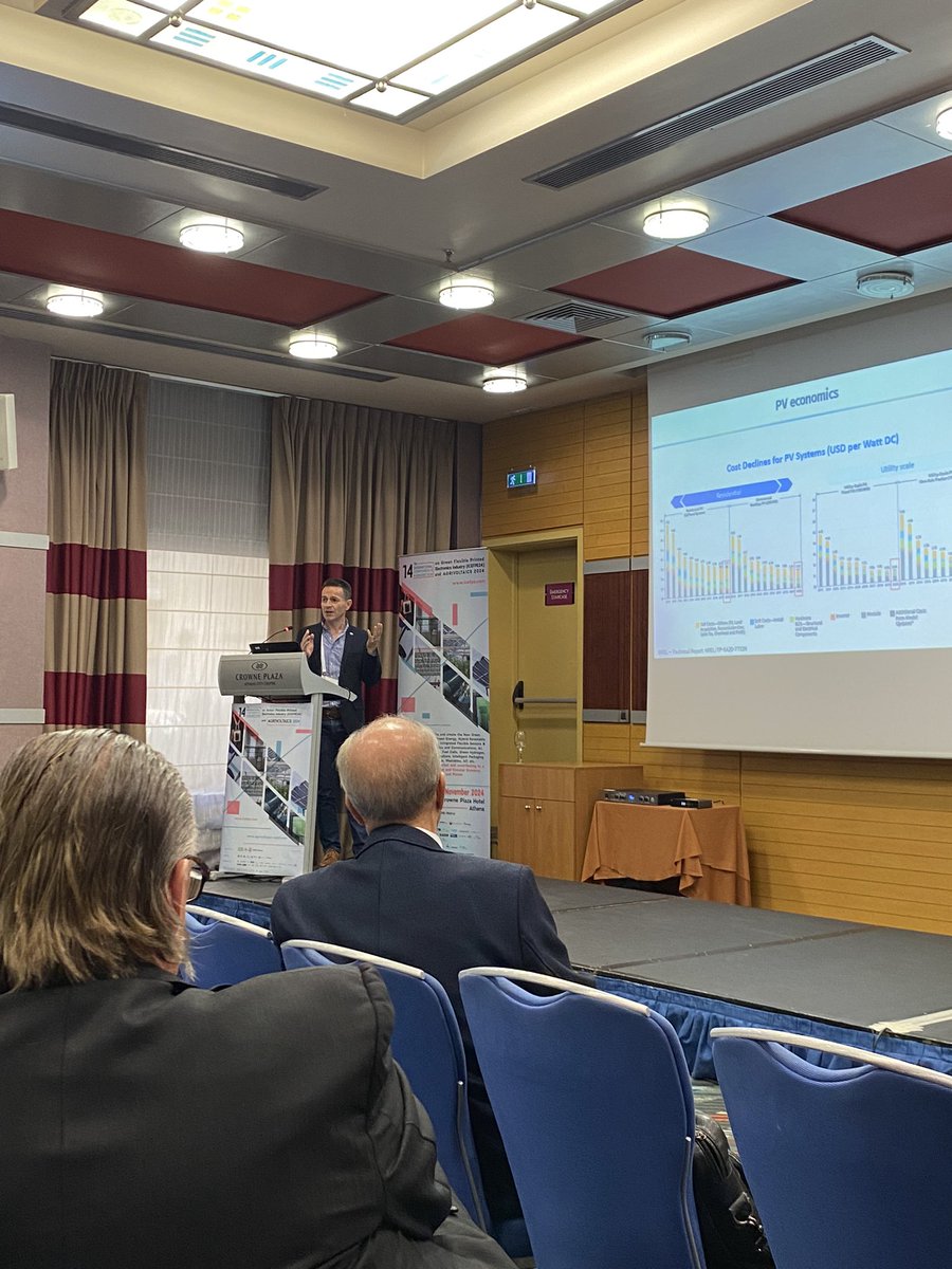 LTFN_Nanolab's tweet image. Day 1 of the “14th Inter. Conf. & Exh. on Green Flexible Printed Electronics Industry and #AGRIVOLTAICS 2024” icefpe.com keynote talk by @TDAnthopoulos @NANOTEXNOLOGY_ #COPENano #Teaming