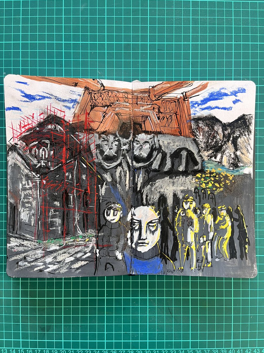 Latest work: mixed media sketch ✨ #art #sketchbook #artist