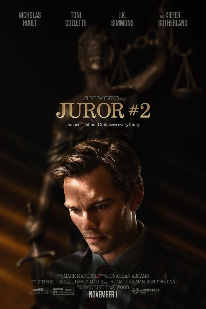 Juror #2

Light on suspense, the film makes up for it with stellar character development and a clever exploration of its moral quandaries.
Hoult is brilliant and Eastwood delivers one more insightful look at the American experience.

Rating: B

#JurorNo2 #MovieReview #Movies
