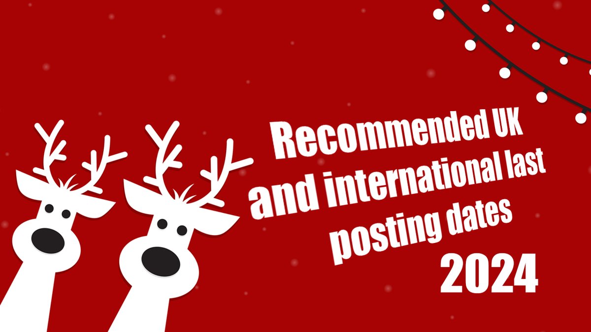 Don't leave it too late this year, ensure your letters and parcels are sent on time. We've put together some recommended UK and international last posting dates for you - bit.ly/3NSmW2x