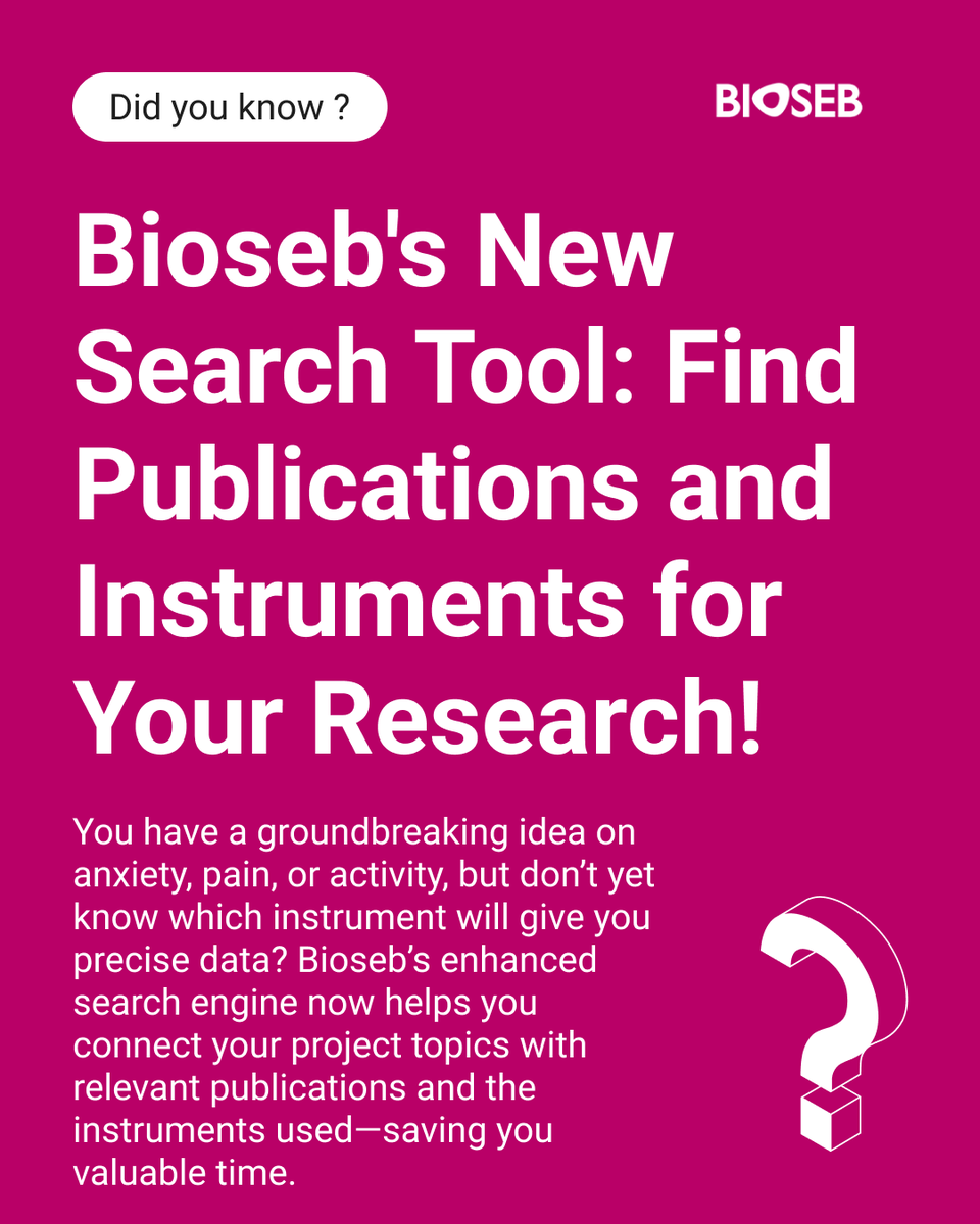 🔬 𝗕𝗶𝗼𝘀𝗲𝗯 𝘀𝗶𝗺𝗽𝗹𝗶𝗳𝗶𝗲𝘀 𝘆𝗼𝘂𝗿 𝘀𝗰𝗶𝗲𝗻𝘁𝗶𝗳𝗶𝗰 𝗿𝗲𝘀𝗲𝗮𝗿𝗰𝗵 𝗮𝗻𝗱 𝗵𝗲𝗹𝗽𝘀 𝘆𝗼𝘂 𝗳𝗶𝗻𝗱 𝘁𝗵𝗲 𝗯𝗲𝘀𝘁 𝗶𝗻𝘀𝘁𝗿𝘂𝗺𝗲𝗻𝘁𝘀 𝗳𝗼𝗿 𝘆𝗼𝘂𝗿 𝗽𝗿𝗼𝗷𝗲𝗰𝘁! 🔬

👉 Discover our new interface and save time: bioseb.com/en/news/public…