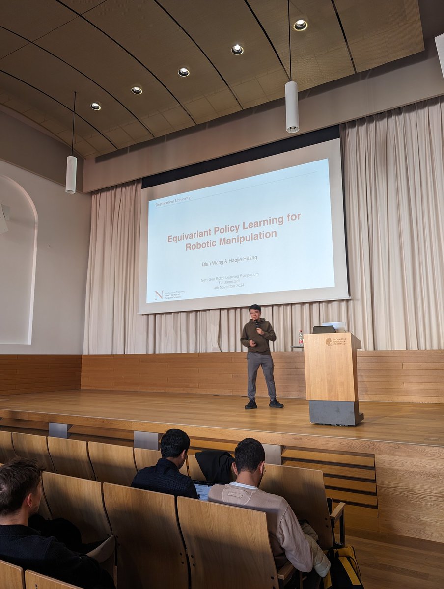 SnehalJauhri's tweet image. Perfect start to the #CoRL2024 week!
Was a pleasure organizing the NextGen Robot Learning Symposium at @TUDarmstadt with @firasalhafez @GeorgiaChal
Thanks to the speakers for the great talks! @YunzhuLiYZ
@NimaFazeli7 @Dian_Wang_ @HaojieHuang13 @Vikashplus @ehsanik @Oliver_Kroemer