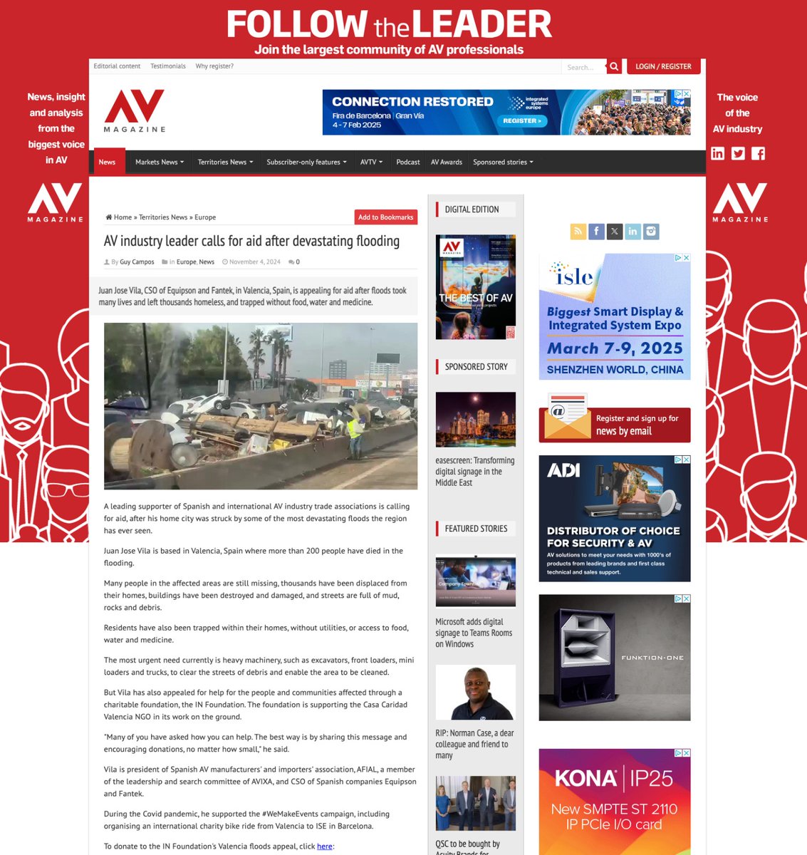 Algo es algo, la prensa de nuestro sector internacional y otras asociaciones sectoriales extranjeras se hacen eco de la tragedia y comparten. Hay que seguir dando guerra. Donde está la comisión europea? luego se quejan de que hayan euroescépticos.