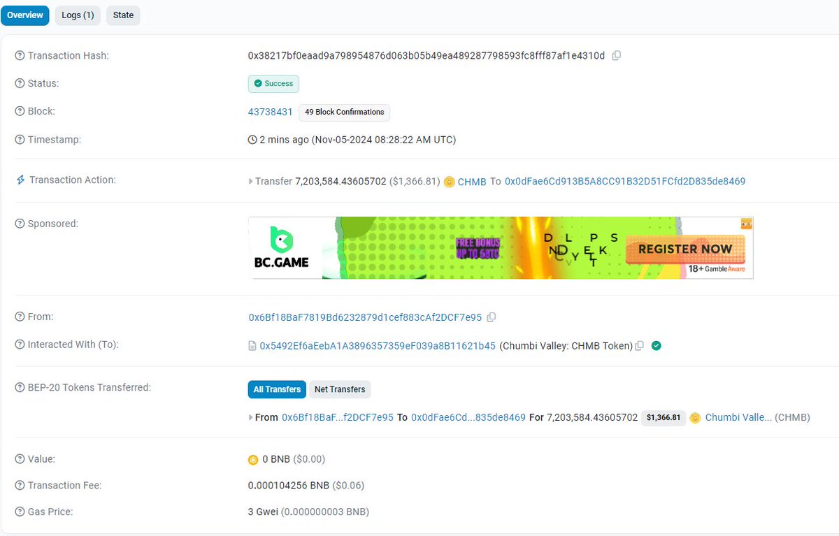 catzilllla's tweet photo. @ChumbiValley @kucoincom @MEXC_Official @PancakeSwap @binance @coinbase Stocking up on more #CHMB🚀. Thank you @papachumbi for your blessing. @ChumbiValley 
Tx hash: https://t.co/nCgyceyfHr https://t.co/FMDgGDogoY
