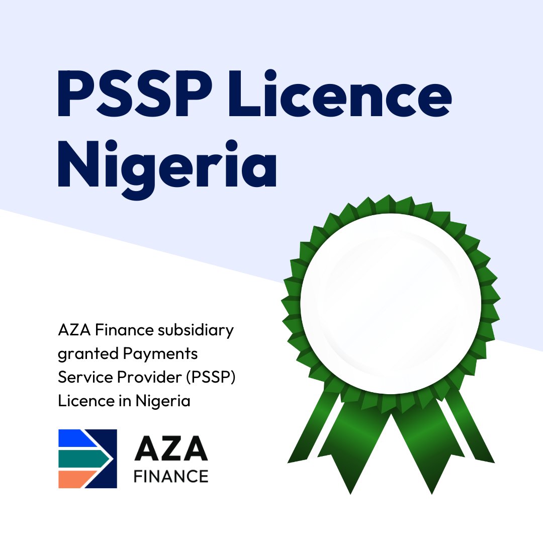 We're happy to announce AZA Finance subsidiary's PSSP licence in Nigeria! 🇳🇬

As a partner of fintechs and banks across Africa and certified by world-class security standards we continue in our commitment for fintech excellence.

More: bit.ly/4hwFLpH