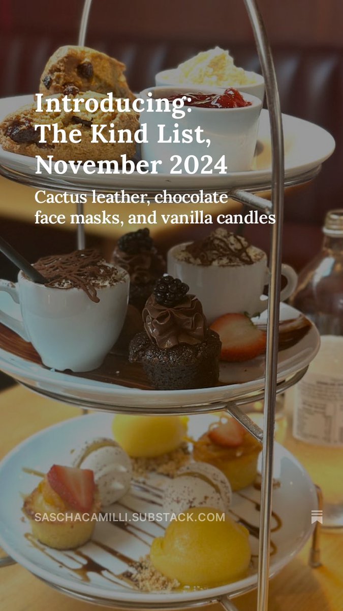 Introducing: a new feature for paid subscribers to my newsletter! A monthly round-up of curated recommendations for vegan and cruelty-free products, books, experiences and more. 

saschacamilli.substack.com/p/introducing-…