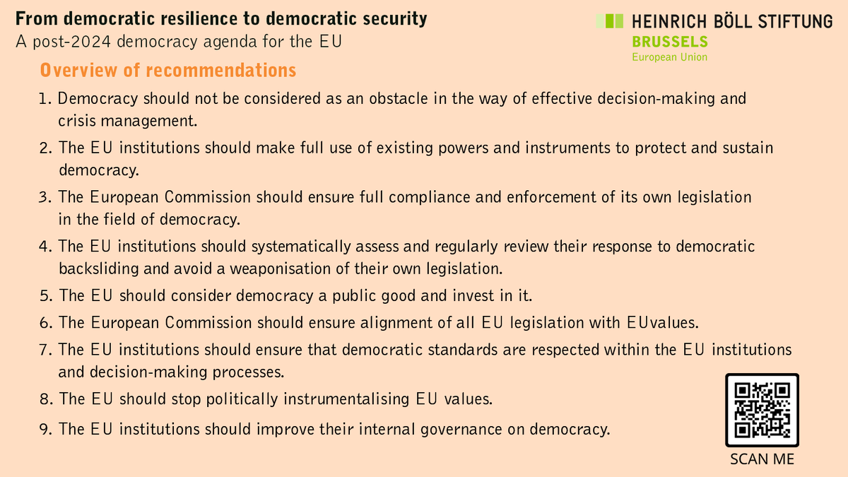 Heinrich-Böll-Stiftung EU ⏩ @boelleu.bsky.social (@boell_eu) on Twitter photo 🟢 Are you following the #EPhearing of Commissioner-designate for #Democracy, #RuleOfLaw & Justice <a href="/mmcgrathtd/">mmcgrathtd</a>? Check out our 🆕 study by <a href="/spornschlegel/">Sophie Pornschlegel</a> "From democratic resilience to democratic security: A post-2024 democracy agenda for the EU" ➡️ eu.boell.org/en/democratic-…
Exec 🟢 Are you following the #EPhearing of Commissioner-designate for #Democracy, #RuleOfLaw & Justice <a href="/mmcgrathtd/">mmcgrathtd</a>? Check out our 🆕 study by <a href="/spornschlegel/">Sophie Pornschlegel</a> "From democratic resilience to democratic security: A post-2024 democracy agenda for the EU" ➡️ eu.boell.org/en/democratic-…
Exec