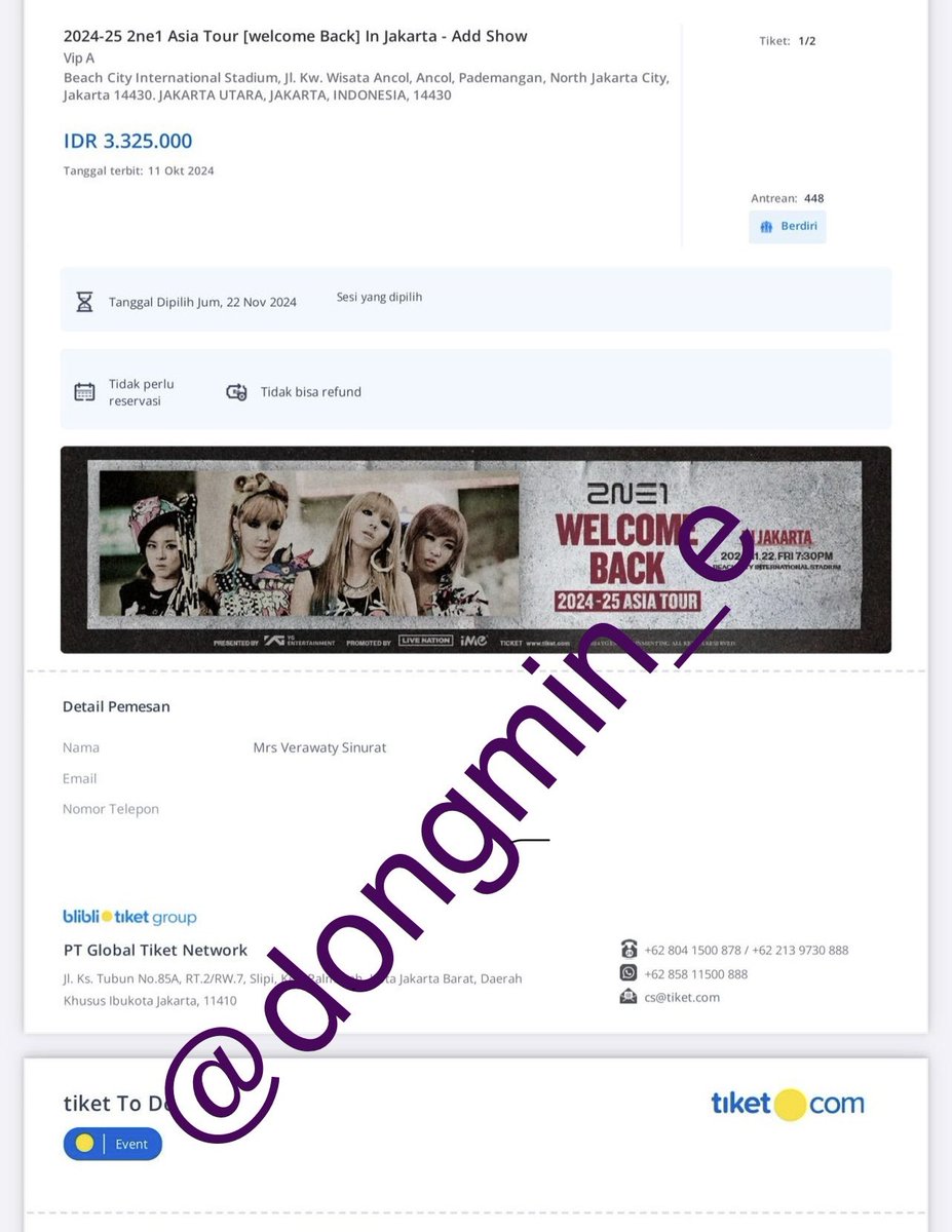dongmin_e's tweet photo. WTS 2ne1 Live In Jakarta
Qn : 448-449

Punya kakaku gabisa nonton karen DL😭 normal proce angkut ajah 

#WTS2ne1 #2ne1_welcomeback3 #2ne1injakarta #2ne1 https://t.co/qFXRBLwfgW