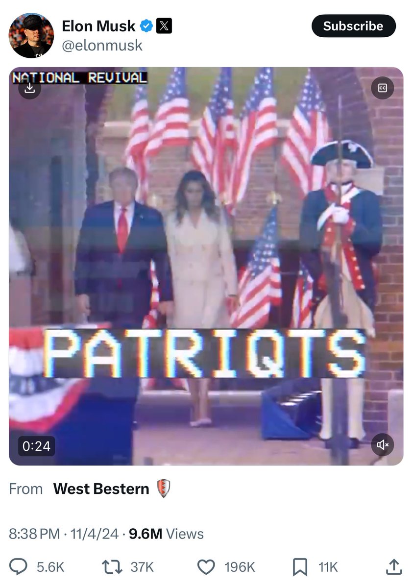 oh look Elon Musk posted a QAnon video