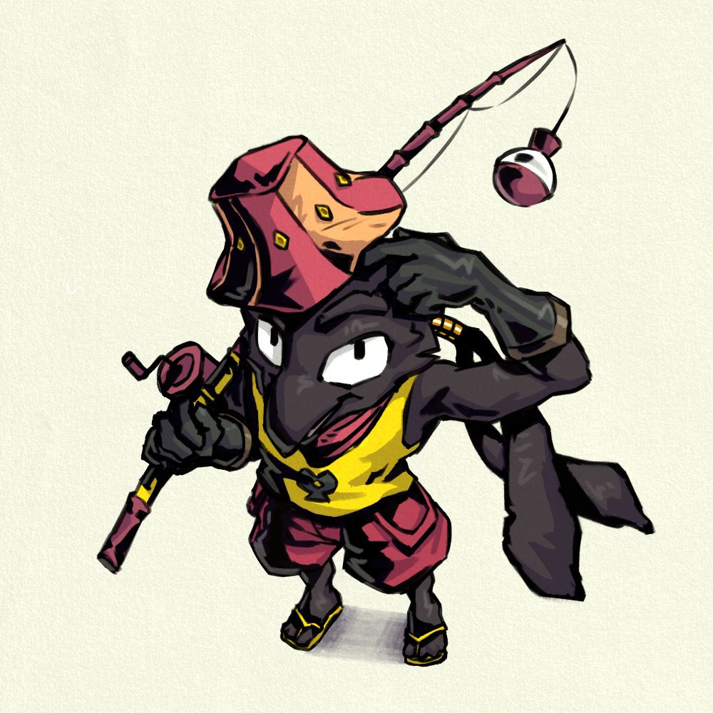 Reulin_'s tweet photo. I just finished The Big Catch: Tackle Box and I'm impressed by the amount of content it contains considering it's a free demo. Here's a fan art of Tackle for the occasion! 🎣 #thebigcatch https://t.co/hfaxngpKTh