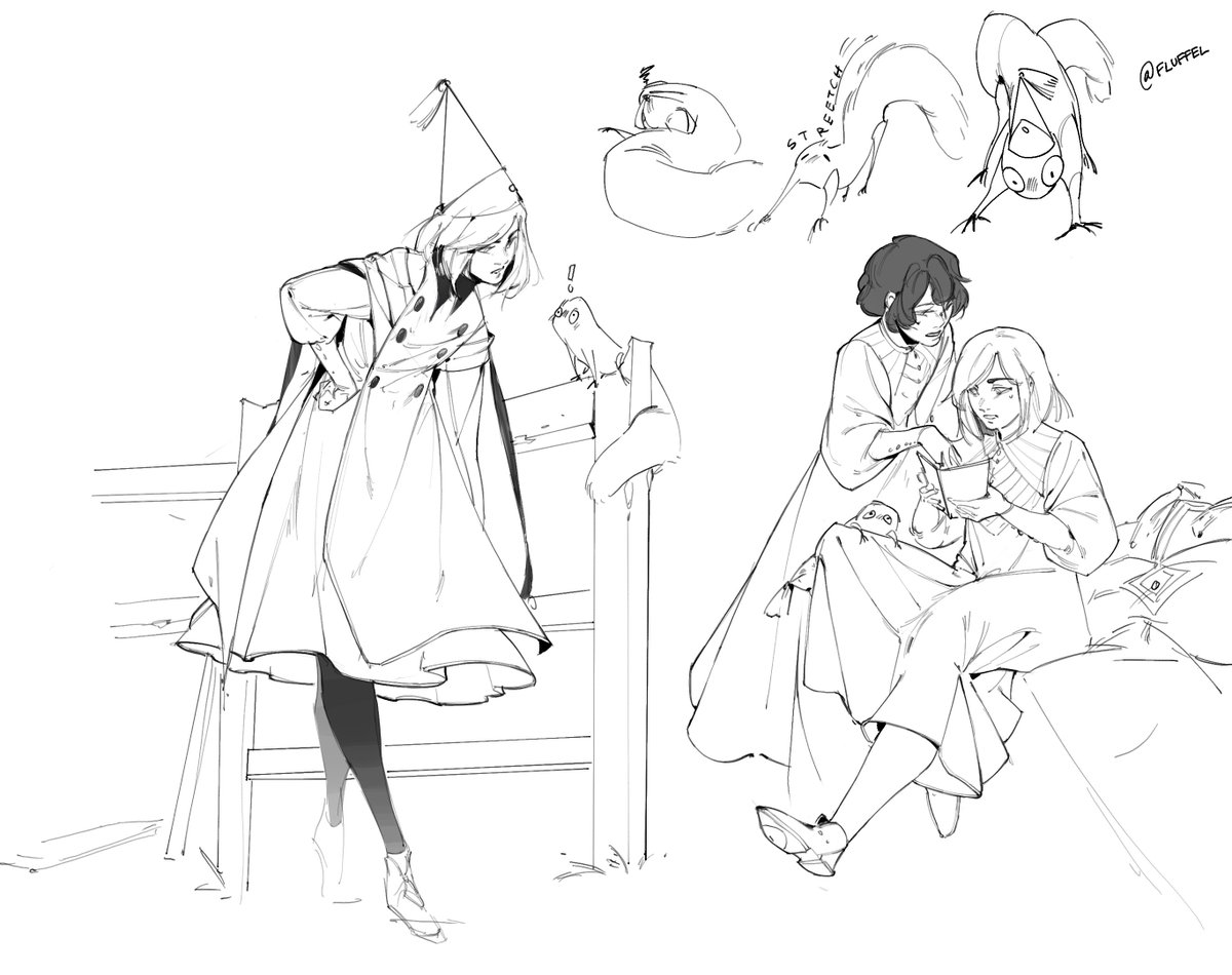 Sketches done in class to stay awake 😭😭😭
#WitchHatAtelier #Δ帽子