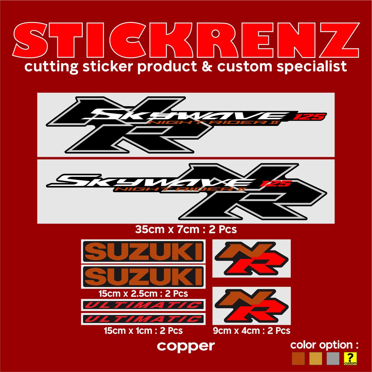 stickrenz's tweet photo. Color Option : Copper, Gold, Silver &amp; Custom Order https://t.co/UosooKL8Z6