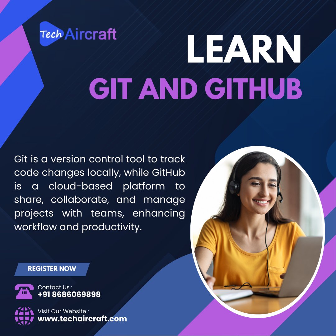 Techaircrafts's tweet image. 🚀 Learn Git and GitHub with TechAircraft 🚀
Unlock the power of version control and collaboration with Git and GitHub—two essential tools for every developer.
#TechAircraft #LearnGit #LearnGitHub #VersionControl #DeveloperSkills #Coding #TechLearning #Programming