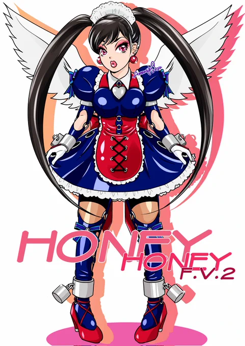 #格ゲーキャラ描こうぜ#ファイテンぐバイパーズ#ハニー先日のハニーのノーマルカラーです。 