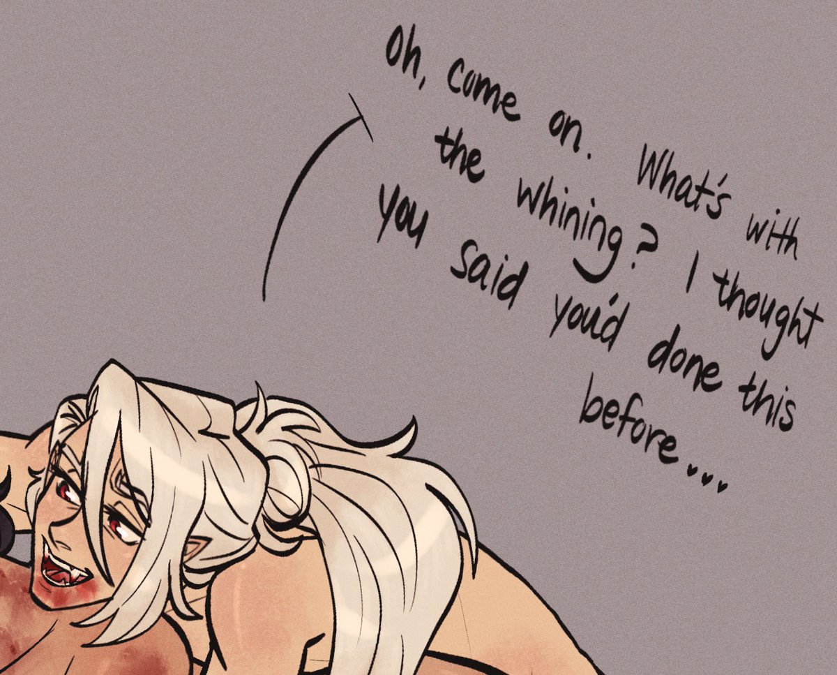 BooBug13's tweet photo. NSFW: Ren/Ven
Crops from a spicy drawing I just finished, featuring my OC Ven and @sadelionne ‘s OC Ren 
🌶️🔥
Hope to get my Patreon up soon and post the full version there 👀
#nsfw
#ocs
#bomc https://t.co/MN4ebjaJsr