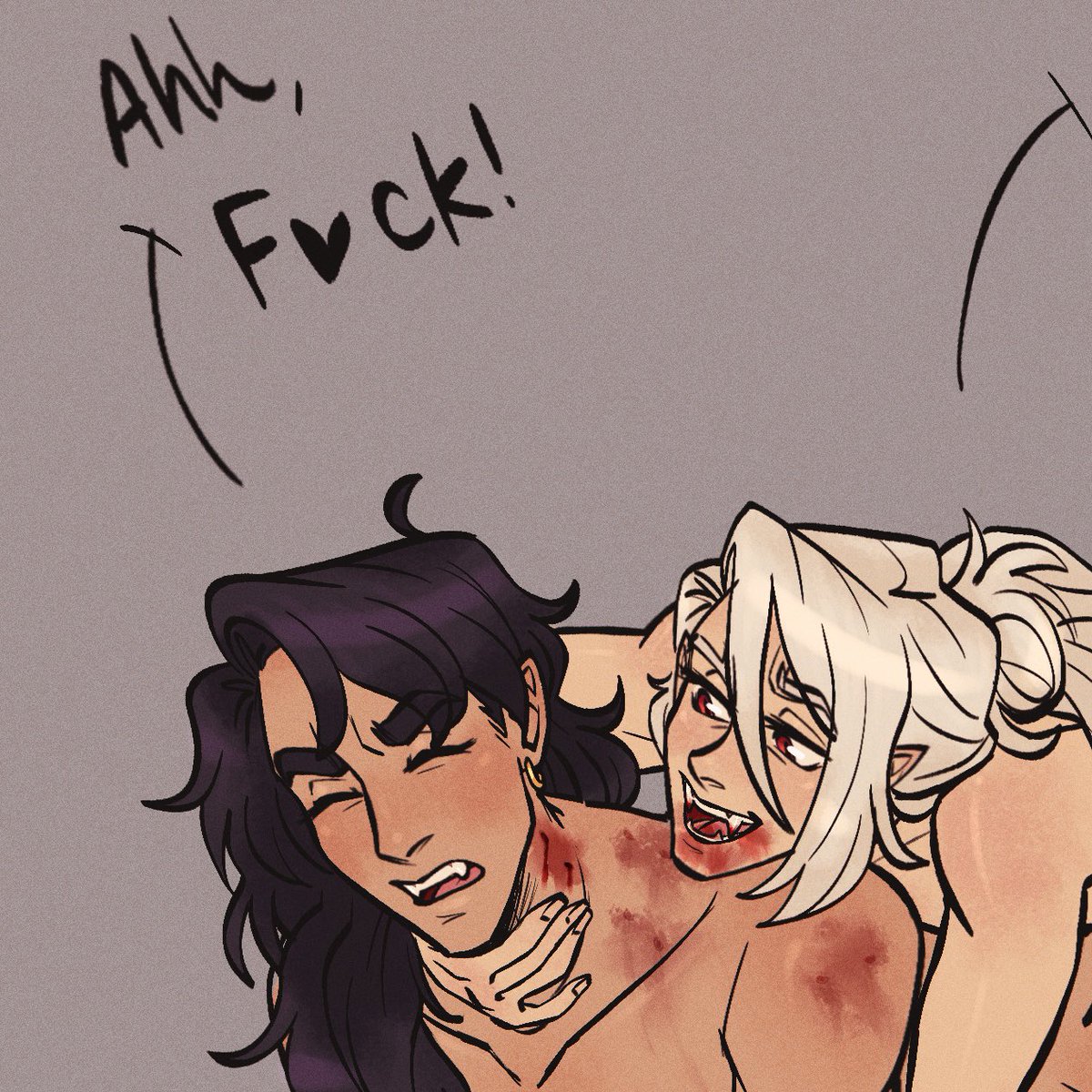 BooBug13's tweet photo. NSFW: Ren/Ven
Crops from a spicy drawing I just finished, featuring my OC Ven and @sadelionne ‘s OC Ren 
🌶️🔥
Hope to get my Patreon up soon and post the full version there 👀
#nsfw
#ocs
#bomc https://t.co/MN4ebjaJsr