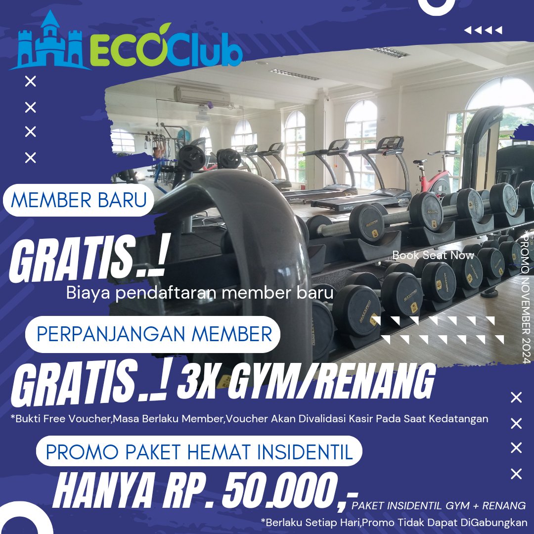 ecoclubCGCM's tweet photo. PROMO NOVEMBER 2024 @ecoclubCGCM
.
#promonovember2024 #promopotonganharga #gym #promomahasiswa #promopelajar #infomalang #exploremalang #malanghits #kolamrenang #kolamrenangmalang #rekreasi #kolamrenangecoclub #ecoclubcitragardencitymalang #ecoclubcitragardenmalang #ciputragroup https://t.co/uFMbbCLRgn