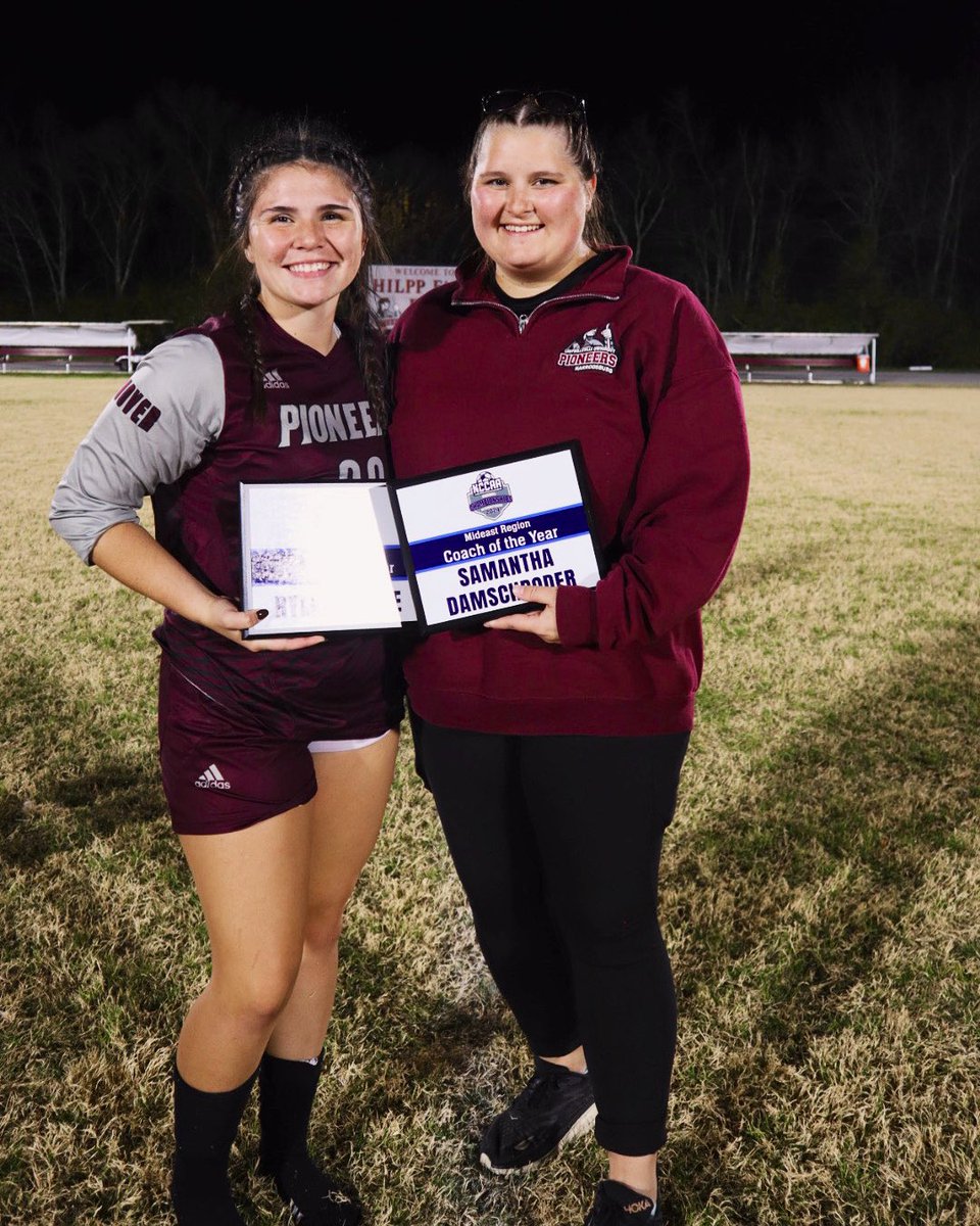 CUHPioneers's tweet photo. Women’s Soccer brought home even more hardware this Post-Season 🏅

- Mideast Region Player of the Year @ryleighsipe 

- Mideast Coach of the Year 
Head Coach - Samantha Damschroder  
@CUHWsoc 

#GoPioneers https://t.co/VXC631V7GQ