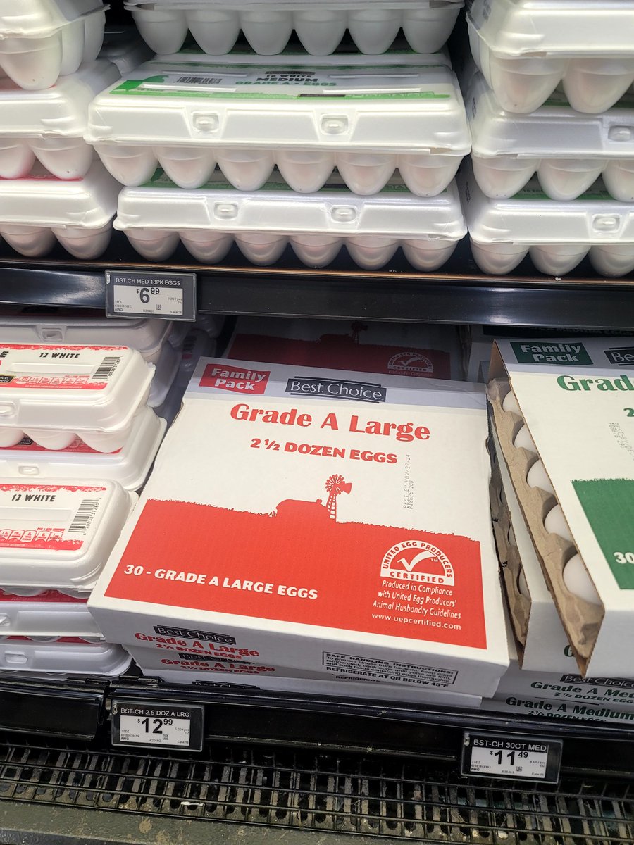 Niesycat's tweet photo. Today was the last straw 😤  Small town in MS charging this much for off brand eggs is sorcery. Granny gone hate, but it's up tomorrow 😂 Remember the devil don't show up looking like the devil.  #Election2024 https://t.co/ghXEGgccZs