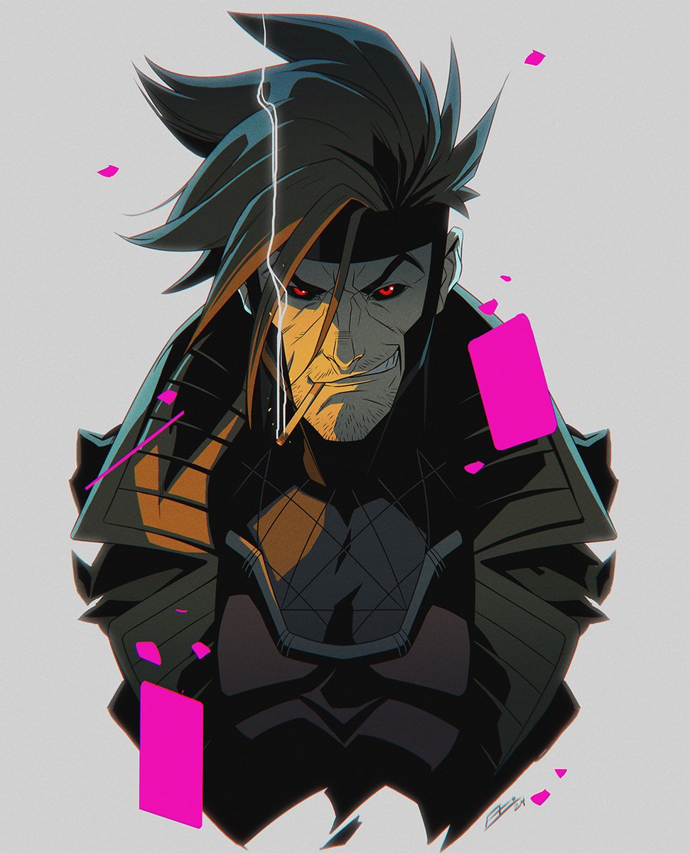 Just a fun little bit of fanart I drew of #Gambit.

#xmen