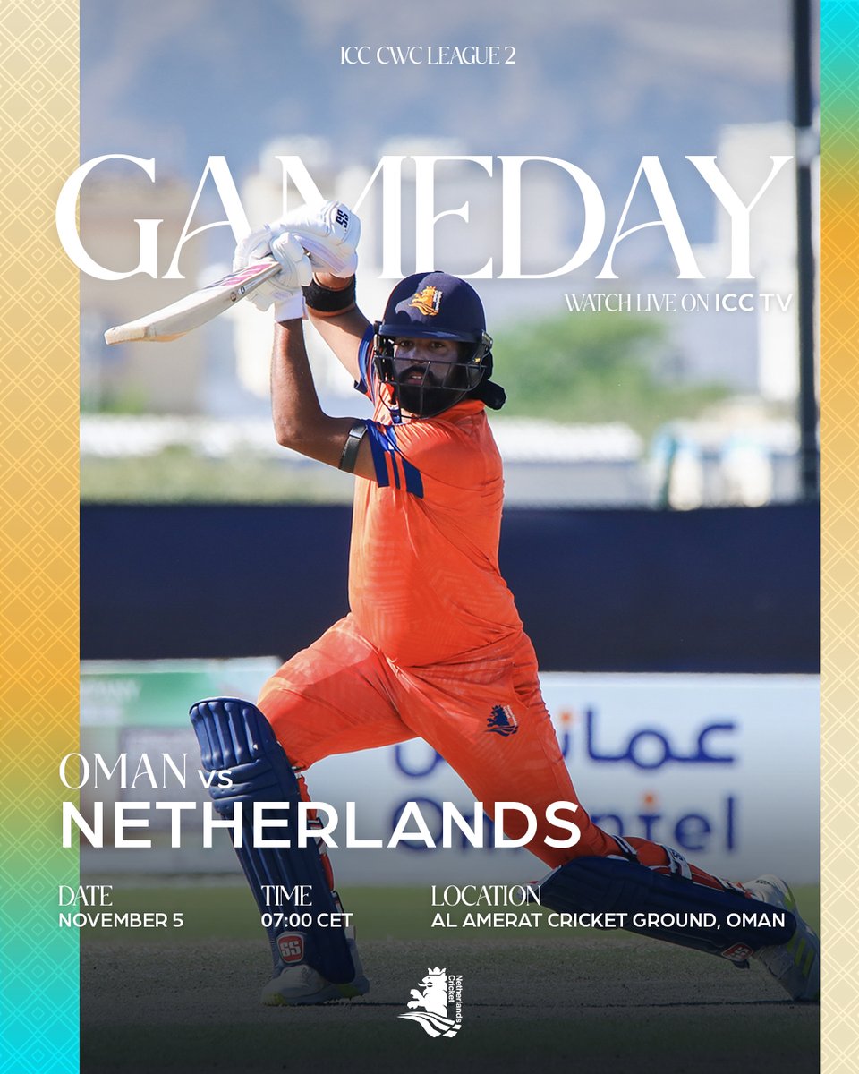 Let’s bring the orange energy as we takes on Oman!

📺 Catch the livestream on ICC TV

icc-cricket.com/tournaments/ic…