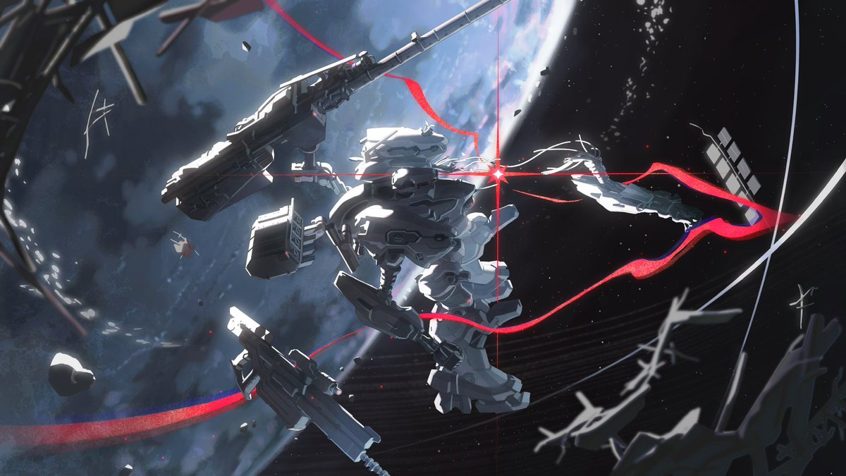 illustration for FSonly//Image of an abandoned space station
#AC6 #ArmoredCoreVI