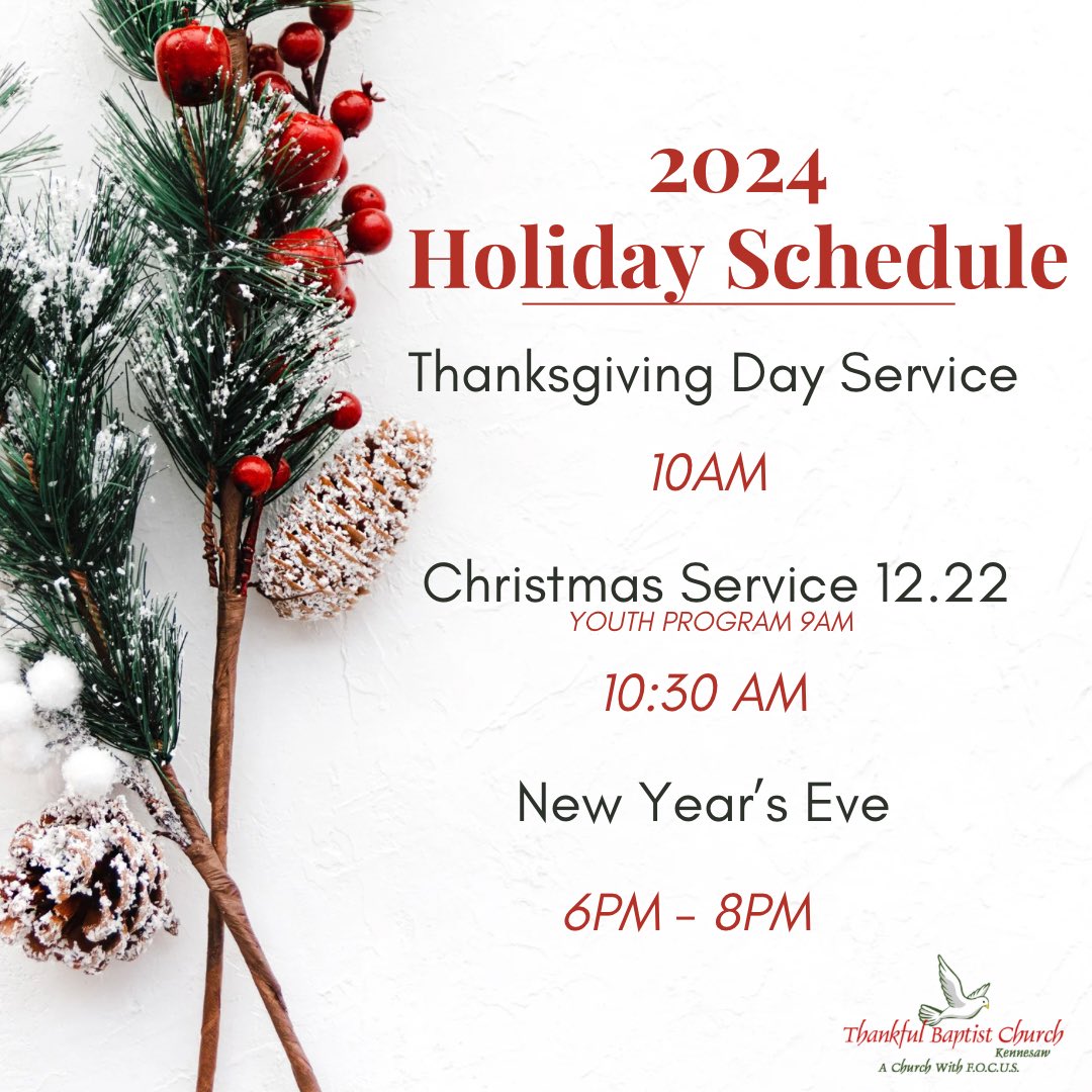 TBKBaptistChurc's tweet photo. Please be our guest for this year’s Holiday Services. https://t.co/fLXiCeN26g