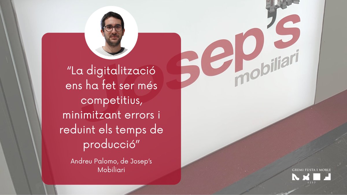 GremiFustaMoble's tweet photo. 💬 "La digitalització ens ha fet ser més competitius, minimitzant errors i reduint temps de producció" Andreu Palomo, @JosepsMobiliari
📅 Coneix més sobre el procés de digitalització en les Jornades d'Interiorisme i Construcció en Fusta (14-15 de nov.)

🔗https://t.co/iEmtSg7wQf https://t.co/ltoKqet0CP