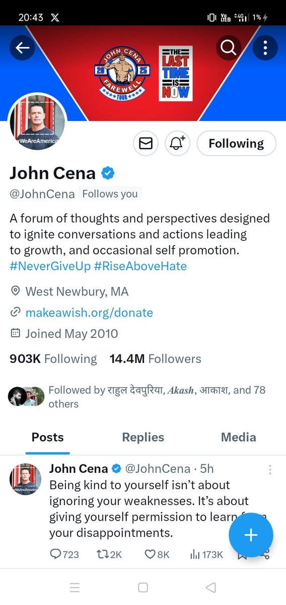 Hi John Cinha, thank you for the follow! I appreciate your support and insights. Looking forward to connecting further and sharing ideas. Let’s keep in touch on Twitter!❤️❤️❤️🫡  <a href="/JohnCena/">John Cena</a>